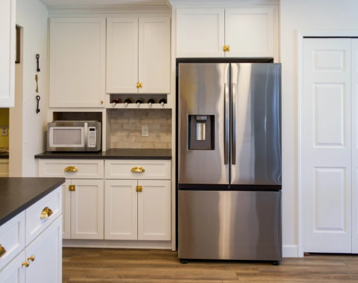 refridgerator in kitchen